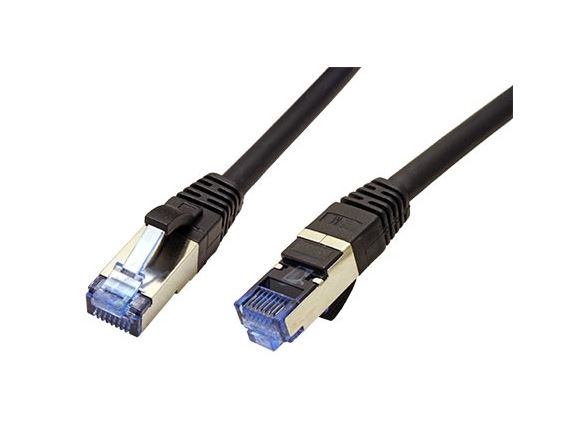 SFTP6A-7-BL propojovací kabel RJ45/RJ45, S/FTP, 7m, kat. 6A, LSOH, černý