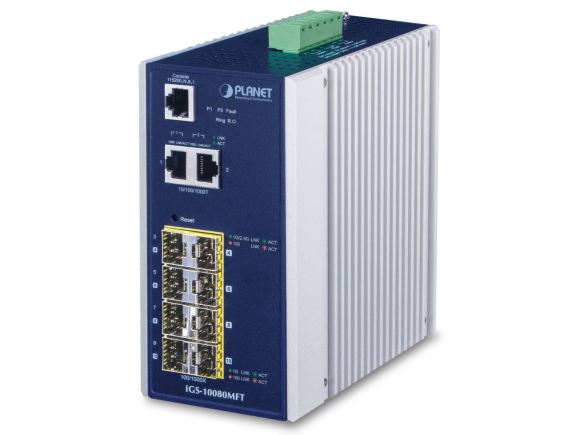 IGS-10080MFT Průmyslový switch, L2, 2×GLAN, 6×SFP, 2×2.5G SFP