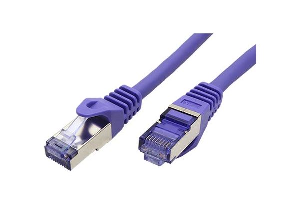 SFTP6A-5-PU propojovací kabel RJ45/RJ45, S/FTP, 5m, kat. 6A, LSOH, fialový