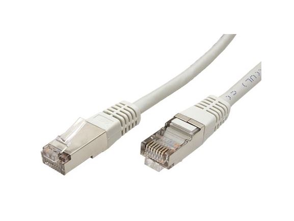 ROLINE SFTP-0,5-GY propojovací kabel RJ45/RJ45, S/FTP,  0,5m, kat. 5E, šedá