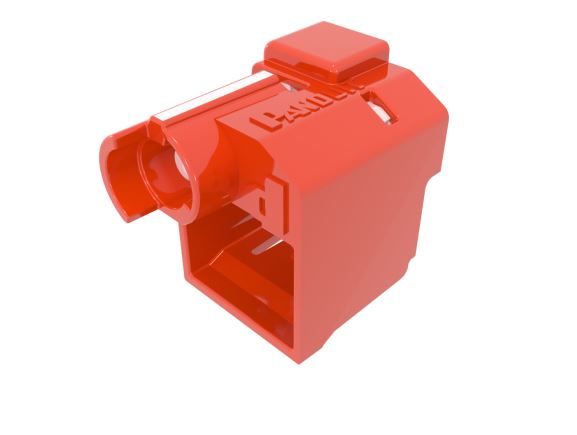 PSL-DCPLRE-C zámek konektoru RJ45, recessed verze, červený, bal. 100 kusů + 5 nástrojů