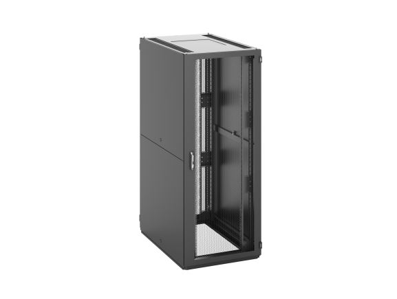 RF1-27-60/10V-WWFWA-0HK-H Serverový stojanový rozvaděč, 19", v. 27U (1355mm), h. 1000mm, š. 600mm, PREMIUM, černý