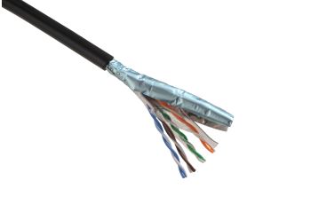 SOLARIX SXKD-5E-FTP-PE-100 venkovní kabel F/UTP, kat.5E, PE Fca, černý, box 100m