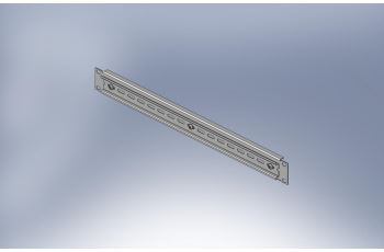 DP-DIN-1U-H Panel 1U s DIN lištou, černý