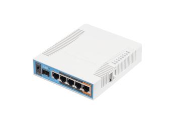 RB962UiGS-5HacT2HnT SOHO router hAP ac, 5x GLAN, WIFI 2,4G/5GHz, 1x SFP, USB
