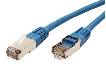 ROLINE FTP-0,5-BU propojovací kabel RJ45/RJ45, F/UTP,  0,5m, kat. 5E, modrý