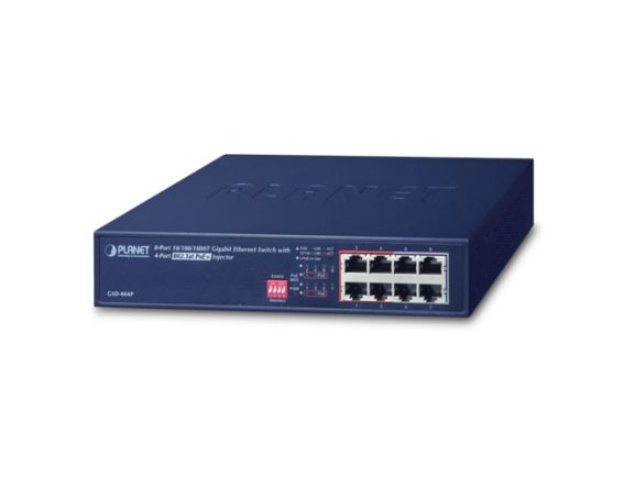 GSD-804P switch, 8x10/100/1000BASE-T, 4x POE+ 60W