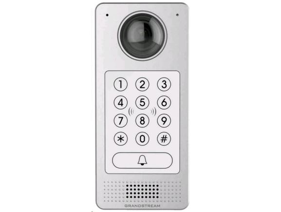 GDS3710 interkom, 1 tlačítko + klávesnice, kamera, RFID, SIP, POE