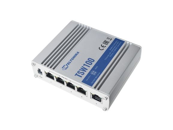 TSW100000000 switch průmyslový TSW100 , unmanaged , 5x 10/100/1000 Ethernet porty: 4 x PoE, 1 x Uplink