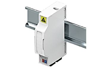 DIN-BOX2 Zásuvka  na DIN-lištu pro 2 SC simplex nebo LC duplex adaptery (bez přírub)