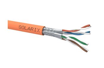 SOLARIX SXKD-7-SSTP-LSOHFR-B2ca kabel S/FTP, kat. 7, 1000MHz, LSOHFR B2ca s1 d1 a1, oranžový, cívka 500m