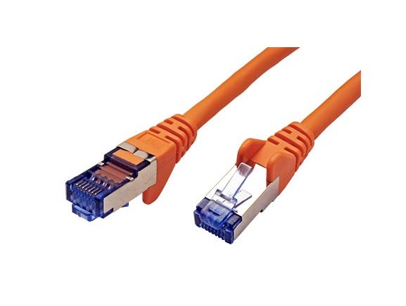 21.92.1827 propojovací kabel RJ45/RJ45, S/FTP,  0,5m, kat. 6A, oranžový