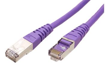 ROLINE SFTP6-5-VL propojovací kabel RJ45/RJ45, S/FTP,  5m, kat. 6, fialová