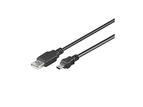 USB2AM-miniBM-0,5 kabel USB-A 2.0 kabel (Male)- mini USB B (Male),5pin,  0,5m