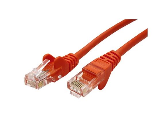 goobay 21.92.0447 propojovací kabel RJ45/RJ45, U/UTP,  20m, kat. 5E, CCA, oranžová