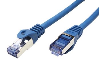 ROLINE SFTP6A-10-BU propojovací kabel RJ45/RJ45, S/FTP,  10m, kat. 6A, LSOH, modrý