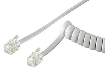 GOOBAY 11.92.9946 propojovací kabel s konektory RJ10 4/4, kroucený, bílý, 4m
