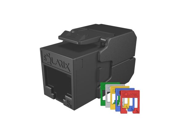 SXKJ-5E-UTP-RAL-SA Modul Keystone, RJ45, kat. 5E, UTP, samořezný, černý, RAL FIT moduly