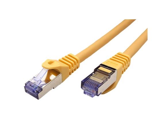 21.15.2820 propojovací kabel RJ45/RJ45, S/FTP,  0,5m, kat. 6A, LSOH, žlutý