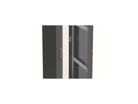 RI7-DO-42/60-WV-H perforované dveře pro rozvaděč RI7 v. 42U š. 600, univerzální zámek, černé RAL9005