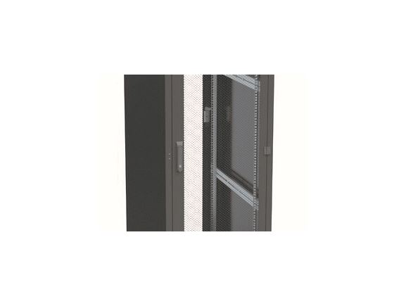 RI7-DO-42/80-FW-H Vertikálně dělené dveře s perforací 86%, v. 42U, š. 800mm, černé