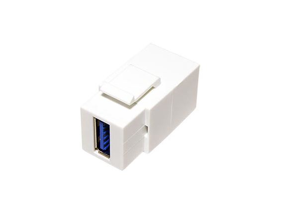 25.92.0125 keystone spojka USB30 A(F) - USB30 A(F), bílá