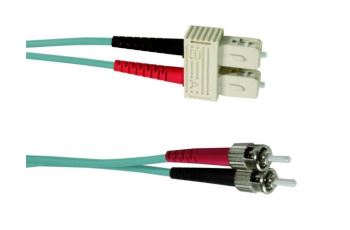SC-ST-1-M53DL Optický propojovací kabel SC-ST duplex MM 50/125um OM3, délka 1m, tyrkysová SC-ST-1-M53DL Optický propojovací kabel SC-ST duplex MM 50/125um OM3, délka 1m, tyrkysová