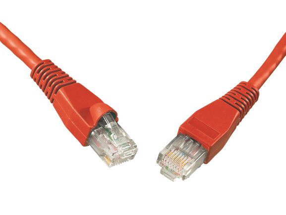 C6-114RD-10MB propojovací kabel RJ45/RJ45, UTP, 10m, kat. 6, PVC, červený