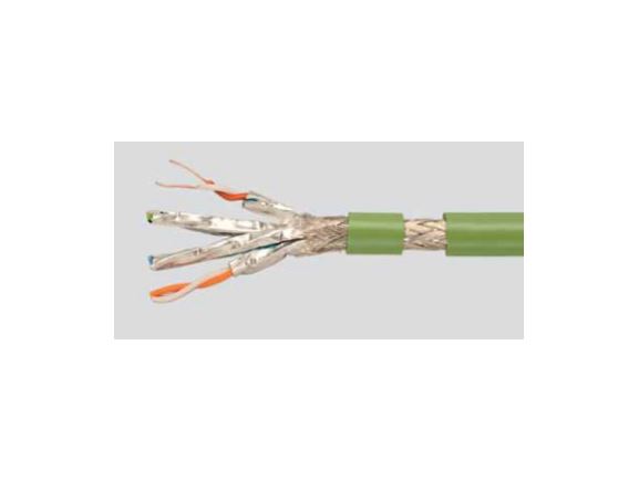 HELU-11007778 kabel  S/FTP Helukat 500IND, 500hz,kat.6A. PUR, AWG22, zelený, bal. 1000m