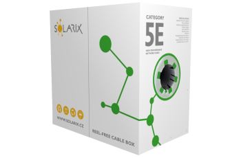 SOLARIX SXKD-5E-UTP-PVC kabel U/UTP, kat.5E, PVC Eca, šedý, box 305m