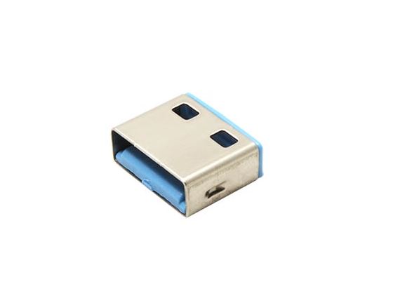 40462 zámek portu USB, modrý, bal. 10 kusů, bez nástroje