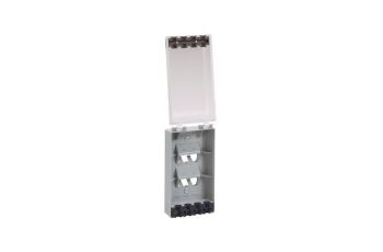 PANDUIT CFPWR4CIG zásuvka MINI-COM pro 4 moduly, modulární, na omítku, IP56, 147.3mm x 78.7mm x 38.1mm, šedá
