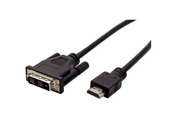 ROLINE 11.04.5522 DVI-HDMI kabel, DVI-D(M) - HDMI M, 2m
