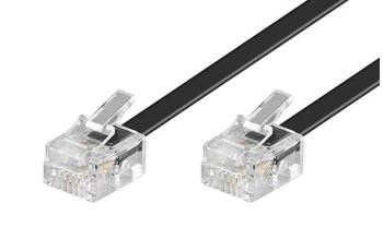 GOOBAY 11.92.9956 propojovací kabel s konektory RJ11 6/4, černý, 6m