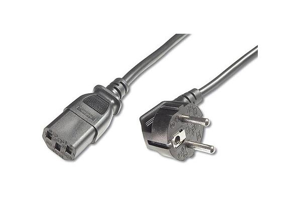 19.98.1017 kabel síťový 230V, 10A, CEE 7/7(M) - IEC320 C13, 1m, černý