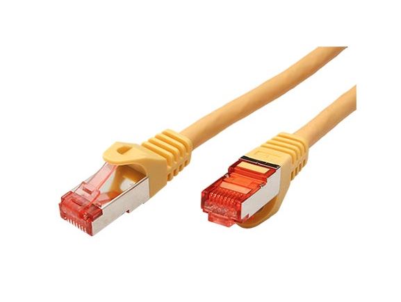 21.15.2621 Propojovací kabel RJ45/RJ45, S/FTP, 1m, kat. 6, Component Level, LSOH, žlutý
