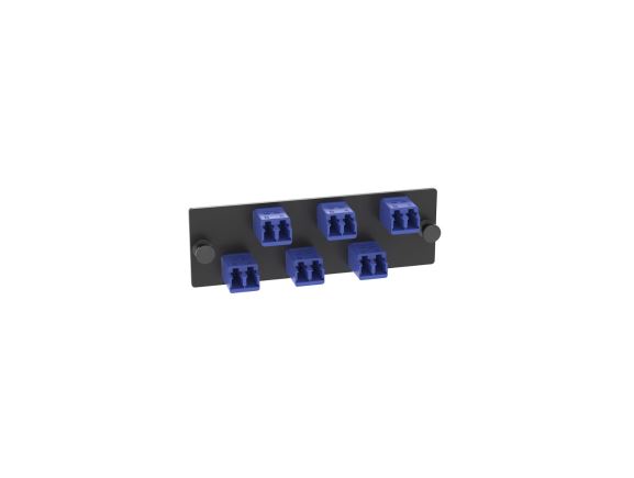 FAP6WBUDLCZ osazený FAP panel, 6x modrá LC spojka, duplexní, SM