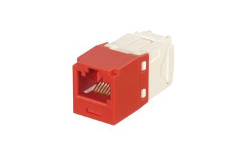 CJK688TGRD Klíčovaný modul MINI-COM TX PLUS UTP, RJ45, kat. 6,červený