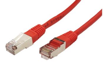ROLINE FTP-1-RD propojovací kabel RJ45/RJ45, F/UTP,  1m, kat. 5E, červená