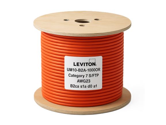 UM10-B2ca-1000OR Kabel S/FTP, kat. 7, AWG23, HFFR-LS B2ca s1a d0 a1, 1000m cívka, oranžový