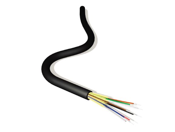 LEVITON GFOM3PDC04LU-B2ca optický kabel, PDC - těsná ochrana, 4x50um OM3, univerzální, HFFR-LS, černý