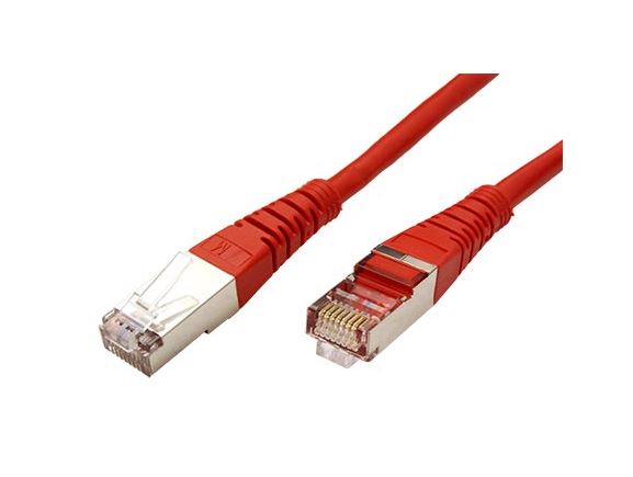 SFTP-5-RD propojovací kabel RJ45/RJ45, S/FTP, 5m, kat. 5E, červený