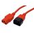 19.08.1525 kabel síťový prodlužovací IEC320 C14 - IEC320 C13, 0,8m, červený