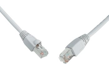 SOLARIX C5E-315GY-0,5MB propojovací kabel RJ45/RJ45, SF/UTP, 0,5m, kat. 5E, PVC, šedý