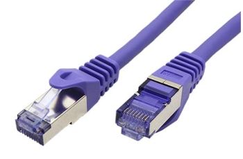 ROLINE SFTP6A-2-PU propojovací kabel RJ45/RJ45, S/FTP, 2m, kat. 6A, LSOH, fialový