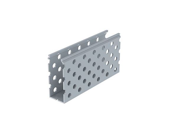 D1.5X4LG6 Žlab kabelový D-typ s perforovanými boky, š=45,v=102mm, bez víka,d= 6ft(1,83m), šedý