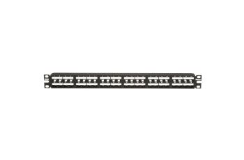 CPP48HDEWBL Patch panel pro 48 modulů MINI-COM, 1U, 19", neosazený, černý
