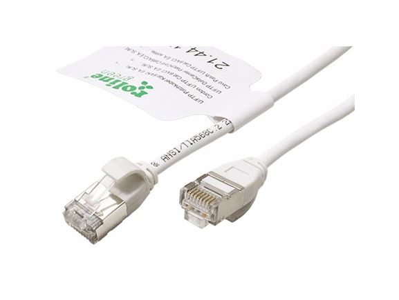 21.44.1704 Tenký propojovací kabel RJ45/RJ45, U/FTP, kat. 6A, AWG32, LSOH, 1,5m, bílý