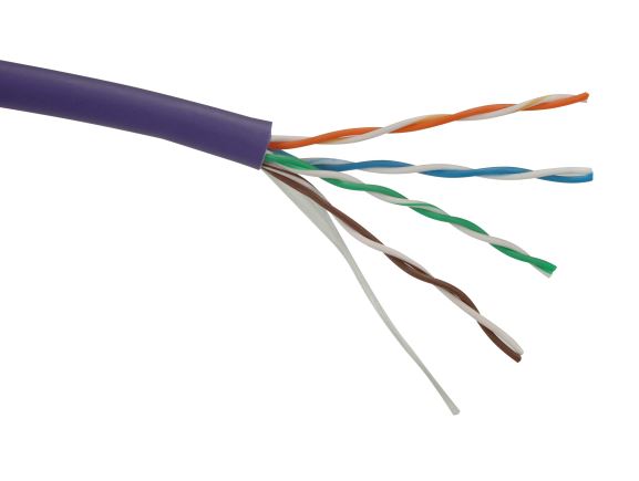 SOLARIX SXKD-5E-UTP-LSOH kabel U/UTP, kat.5E, LSOH Dca, fialový, box 305m