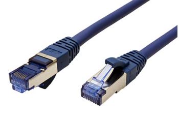 VALUE 21.99.1950 propojovací kabel RJ45/RJ45, S/FTP, 0,5m, kat. 6A, LSOH, modrý